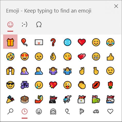 emojis in outlook keyboard shortcut